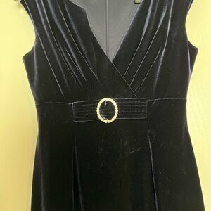 Velour, Dark, Navy, Dress.